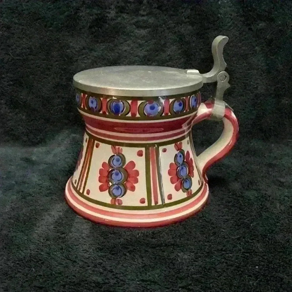 Vintage Germany Ceramic Beer Stein Rustic  
Decor Ceramic Beer Porringer - Picture 1 of 16